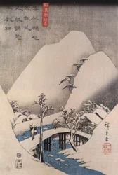 A Bridge in a Snowy Landscape