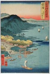 Hitachi Province: Kashima Great Shrine, from the series „Illustrations of Famous Places in the Sixty-odd Provinces“, 1853