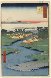 Horie and Nekozane, No.96 from One Hundred Famous Views of Edo, 1856