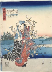 Ide Tama River in Yamashiro Province, from the Series Six Jewel Rivers in Old Poems