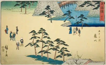 Kameyama—No. 47, from the series "Fifty-three Stations of the Tokaido"
