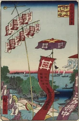 Kanasugi Bridge, Shibaura, July 1857