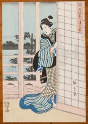 Woman Standing on a Veranda