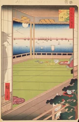 Moon-viewing Point, plate 82 from the series One Hundred Famous Views of Edo, Edo Period, Ansei Era, 1857