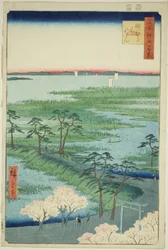 Moto-Hachiman Shrine, Sunamura, from the series 