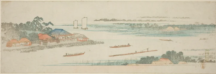 Mouth of the Naka River (Nakagawa guchi no zu) from an untitled series of famous views of the Edo suburbs