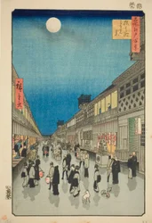 Night View of Saruwaka-machi, from the series 