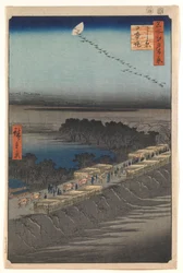 Nihon Embankment, Yoshiwara, from the series “One Hundred Famous Views of Edo”