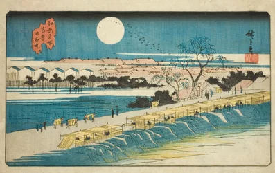 Nihon Embankment near the Yoshiwara, from the series "Famous Places in Edo"