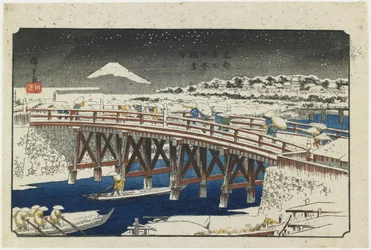 Nihonbashi Bridge in Snow, 1839-1842