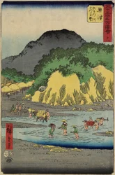 Foot of Mount Satta by the Okitsu River, Okitsu, July 1855