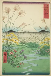 Otsuki Plain in Kai Province, from the series "Thirty-six Views of Mount Fuji"