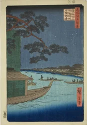 Pine of Success and Oumayagashi, Asakusa River, from the series 