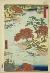 Precints of the Akiba Shrine, Ukeji, from the series One Hundred Famous Views of Edo