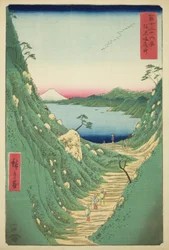 Shiojiri Pass in Shinano Province, from the series 