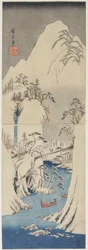 Snow Scene by the Fuji River