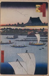 Teppozu and Tsukiji Monzeki Temple, One Hundred Famous Views of Edo