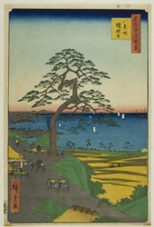 The Armor-hanging Pine at Hakkeizaka, from the series "One Hundred Famous Views of Edo"