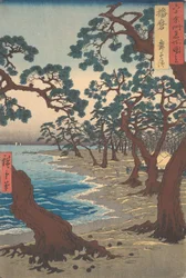The Beach at Maiko in Harima Province, from the series Views of Famous Places in the Sixty-odd Provinces