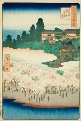 The Flower Pavilion on Dango Slope, Sendagi, No.16 from the series "One Hundred Famous Views of Edo"