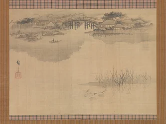 The Imado Bridge at the Foot of Mount Matsuchi