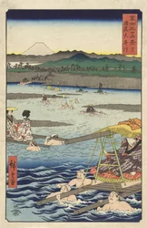 The Ōi River between Suruga and Tōtōmi Provinces