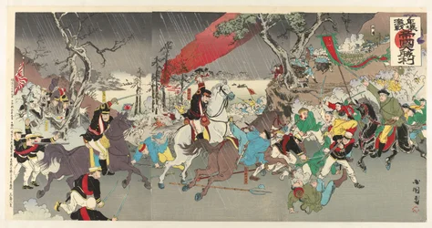 Great Victory of the Japanese Empire in the Fierce Battle at Pyongyang