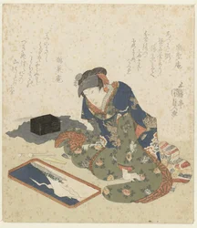 Woman Making a Sand Painting