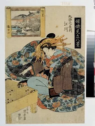 Egawa from the Maruebiya House (From the series The Courtesans personifying The eight views of Japan)