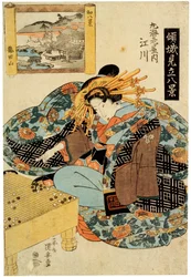 Egawa from the Maruebiya House, late 1820s