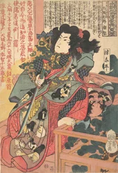 Inuzaka Keno Tanetomo from Story of Eight Dogs Hakkenden, ca. 1830