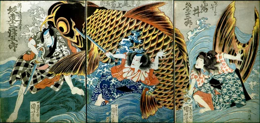 Iwai Kumesaburō II as Katsushika no Ojū