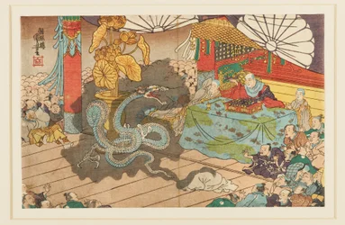 Manifestation of the Seven-faced divinity at Minobuzan, 9th month 1277, 19th century