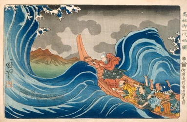 Nichiren Calming the Storm, c. 1830s