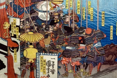 Takeda Shingen Crushes the Forces of Suwa Yorishige, c.1850-51
