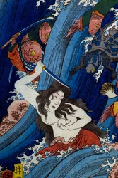 Tamatori-hime Stealing the Sacred Jewel from the Dragon Palace