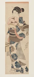 Woman with Fan and Insect Cage