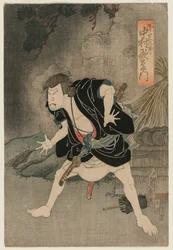 Nakamura Utaemon IV as Ono Sadakuro in Act Five of Kanadehon Chushingura, Naka Theater