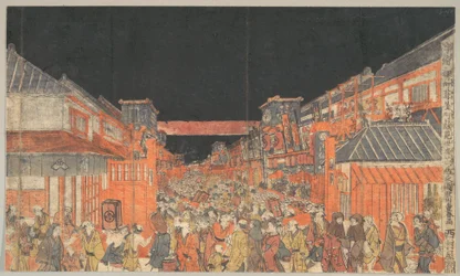 Picture of a Kaomise Theatre Performance in Sakaichō and Fukiyachō