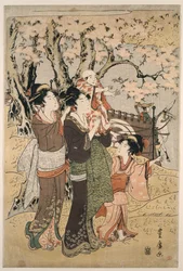 Women and Children Watching Archery in March