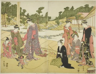The Young Monkey Showman (Wakashu sarumawashi)