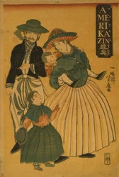 An American Family Out for a Stroll at Yokohama, 1861