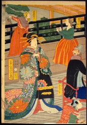 Picture of a Banquet of People of Five Nations at the Gankiro Teahouse