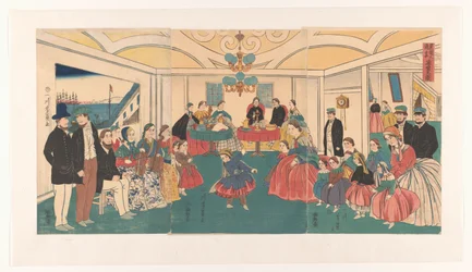 Foreigners Entertaining Themselves at a Banquet