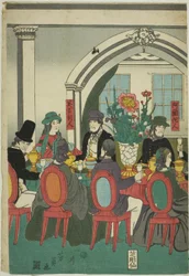 Foreigners from Five Nations at a Banquet (Gokakoku ijin shuen no zu)