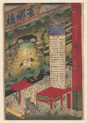 Makimono Unrolled on a Table