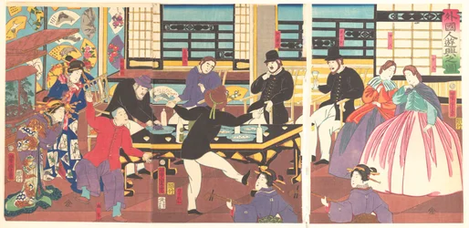 Foreigners Enjoying a Party