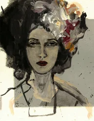 Dark Floral Portrait