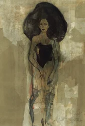 Elegant Dark Haired Woman