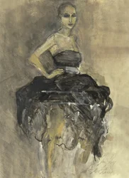 Elegant Woman in Black